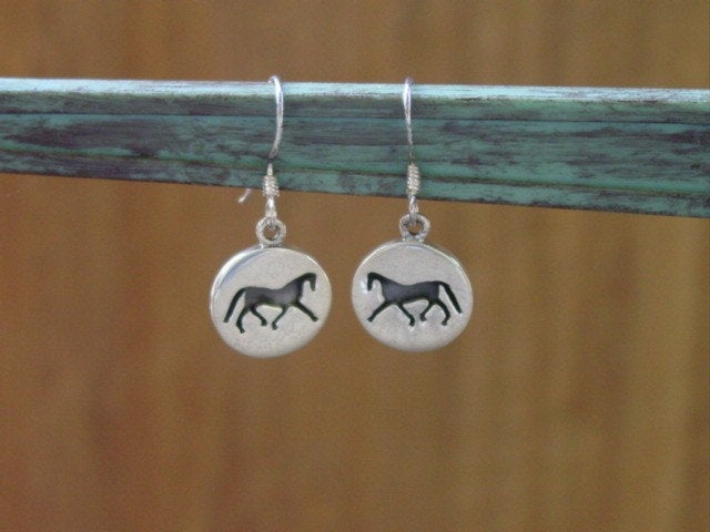 equestrian silhouette earrings