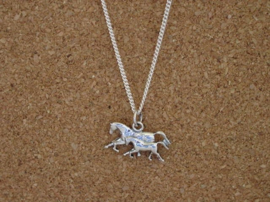 horse mare foal pendant