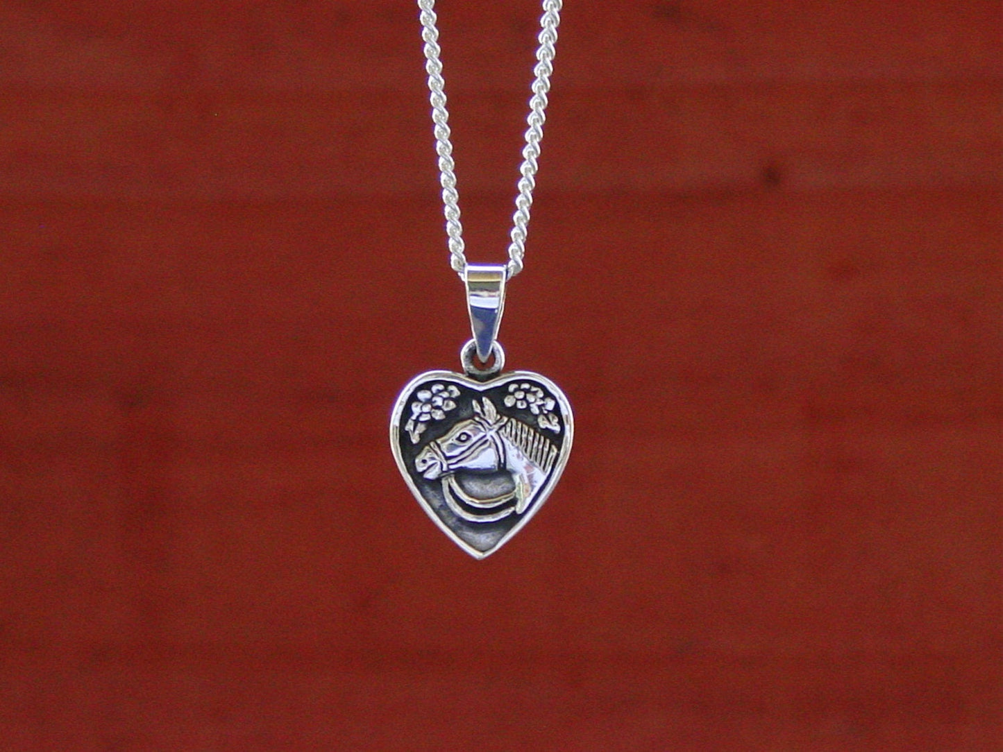 horse heart pendant