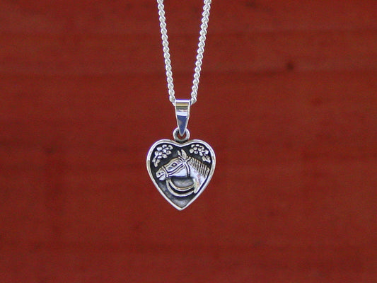 horse heart pendant