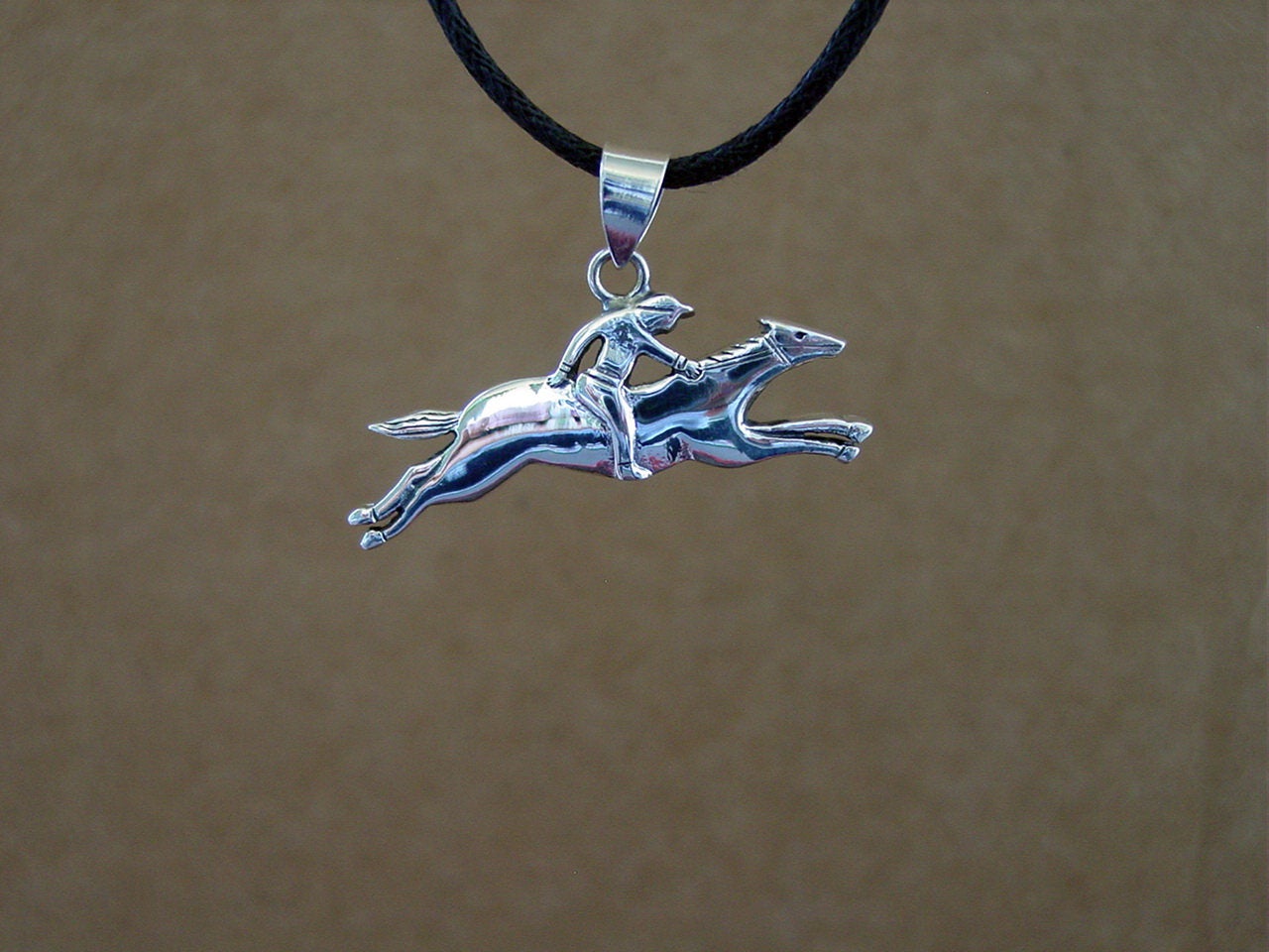 horse jockey pendant