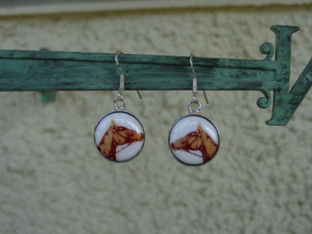 horse earrings sterling silver