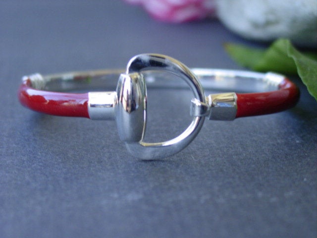 horse bit bangle bracelet