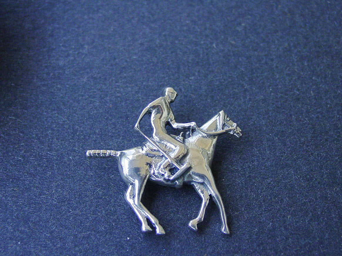 equestrian polo brooch