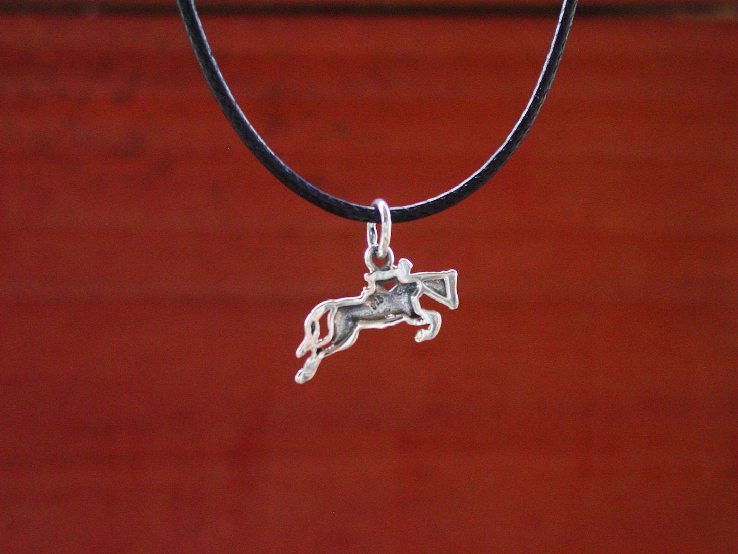 Hunter Jumper Horse Pendant Sterling Silver Equestrian Jewelry #P508S