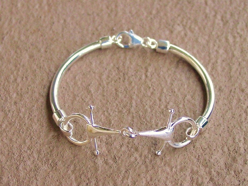 snaffle bit horse bangle bracelet