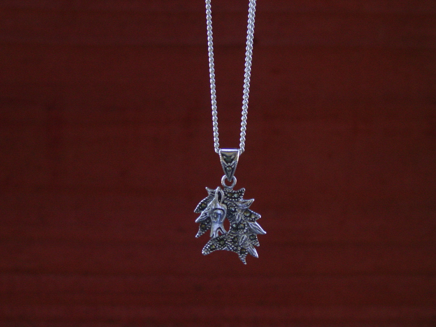 marcasite horsehead necklace