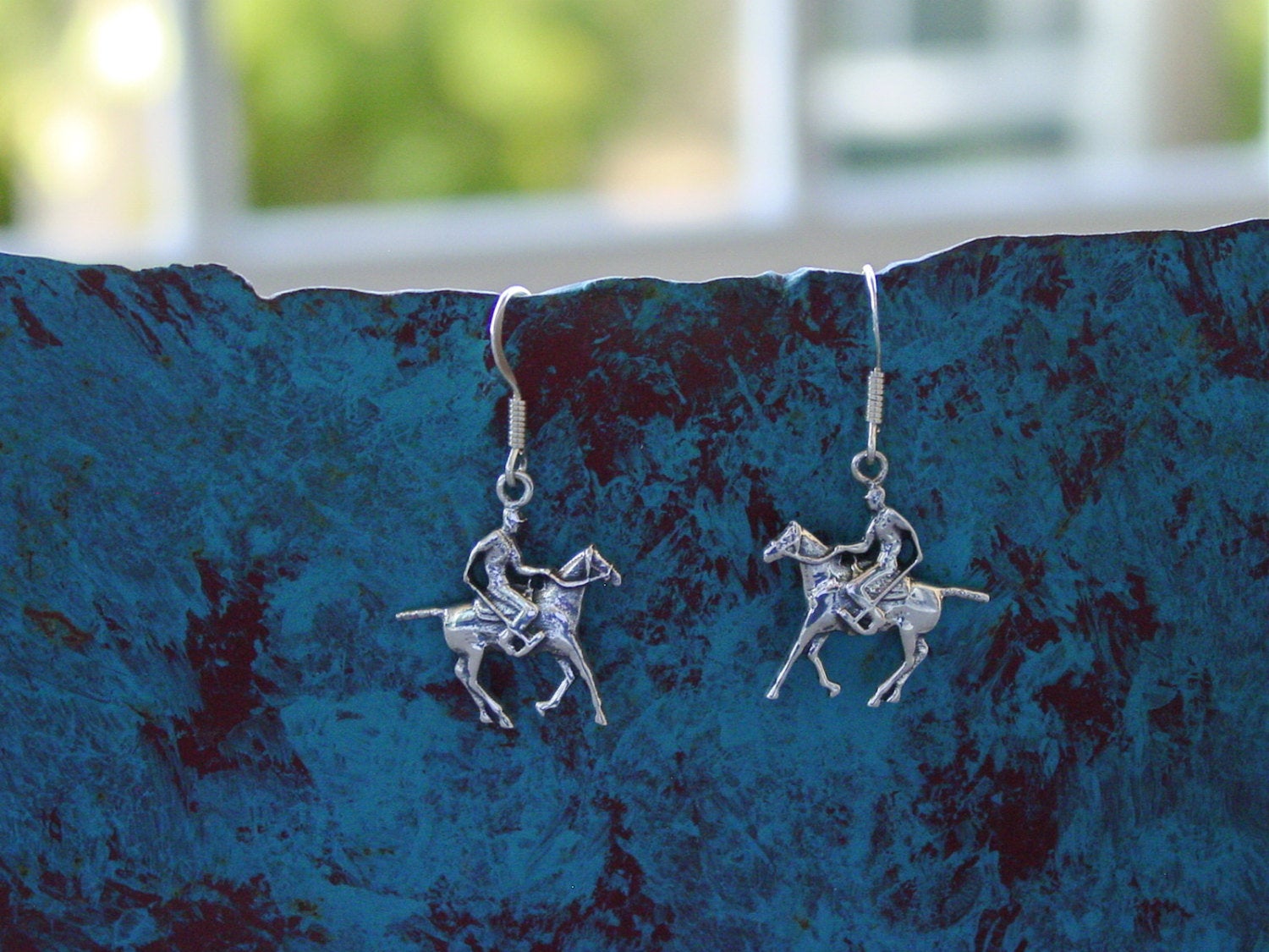 polo horse earrings