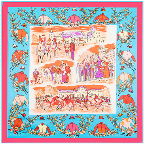 horse racing silk scarves