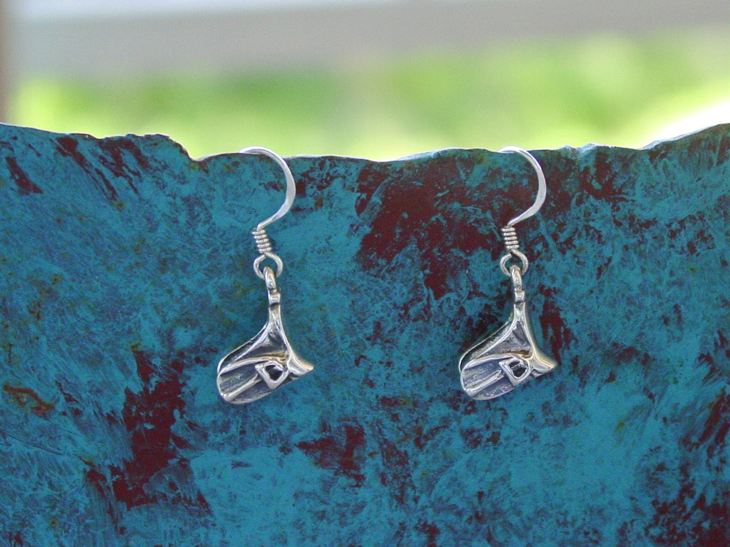 saddle horse silver earrings
