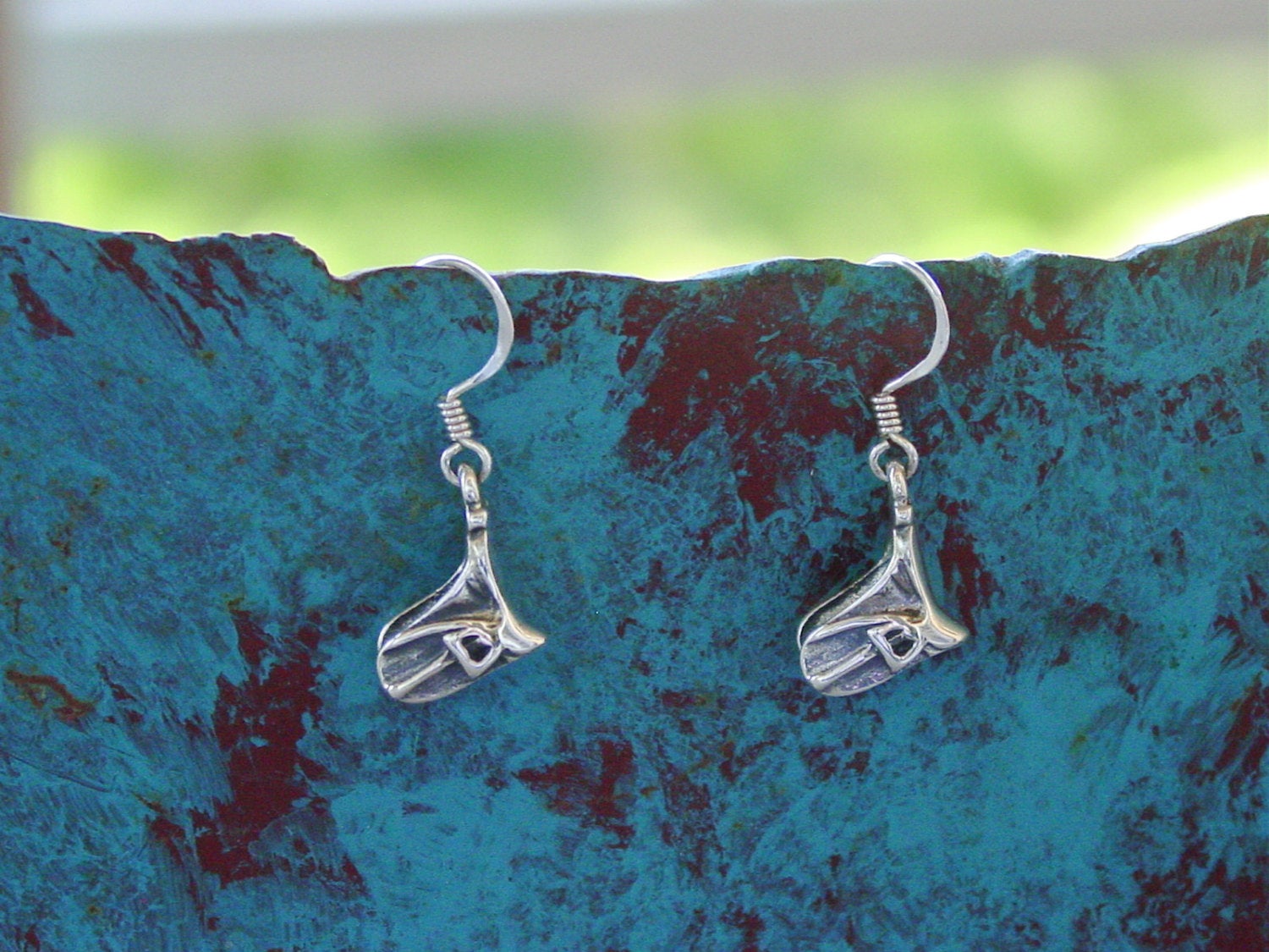 saddle horse silver earrings