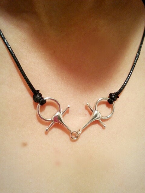 snaffle bit horse necklace