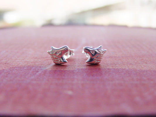 tiny horsehead stud earrings